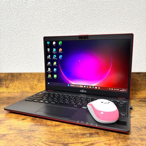 オフィス＆新品マウス付き】赤色モデル ノートパソコン 富士通 FMV