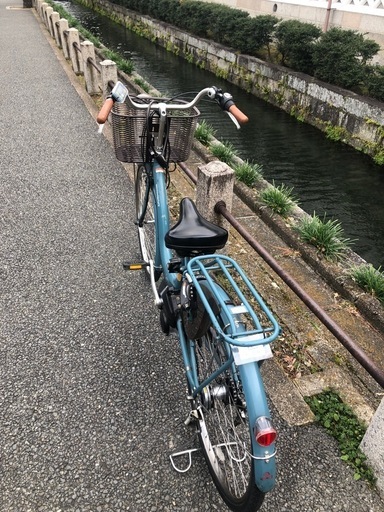 京都】京の楽チャリ 電動アシスト自転車 26インチ 水色 ブリヂストン