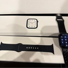 Apple Watch 7 45mm セルラー ミッドナイト お...
