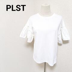 PLST プラステ フリル袖半袖ブラウス Tシャツ トップス ホ...