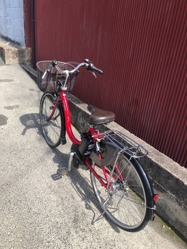 【京都】京の楽チャリ　電動アシスト自転車　ヤマハ　赤色　 京都】京の楽チャリ 電動アシスト自転車 ヤマハ 赤色 【公式通販】