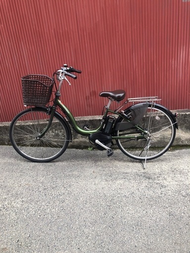 【京都】京の楽チャリ　電動アシスト自転車　緑色