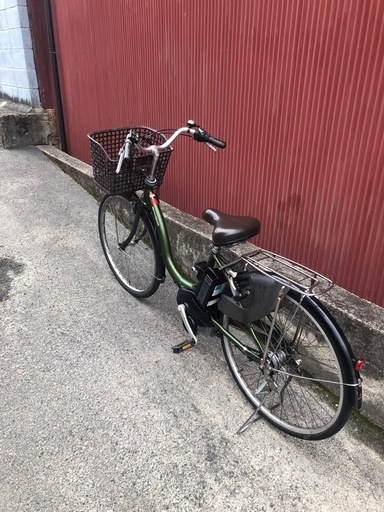 【京都】京の楽チャリ　電動アシスト自転車　緑色