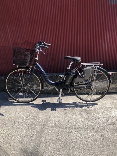 【京都】京の楽チャリ　電動アシスト自転車　ヤマハ　紺色　26インチ