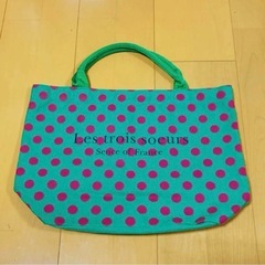 トートバッグ ドット 水玉 グリーン 緑　Les trois s...