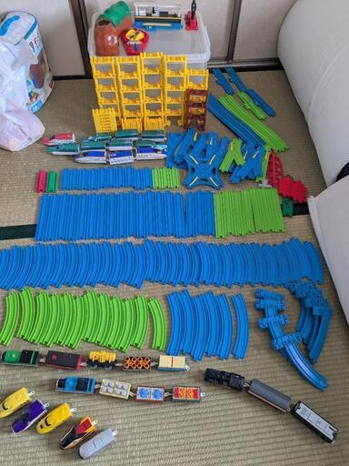 プラレール　レール　動力車　情景セット一式