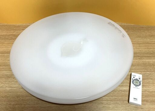 【終】【G879】NEC/LED照明器具/HLDZB0839/ホタルクス/HotaluX/2014年製/シーリングライト/8畳/リモコン付き/中古