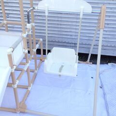高●1959●中野製作所 おりたたみロングスロープ キッズパークSP / ジャングルジム すべり台 ブランコ 鉄棒 / 1台4役 子供 室内 玩具 おもちゃの画像