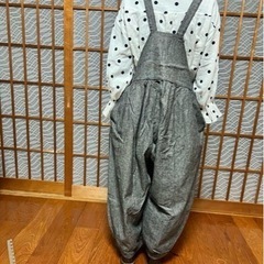 グレーサロペット　ワイドサイズの画像