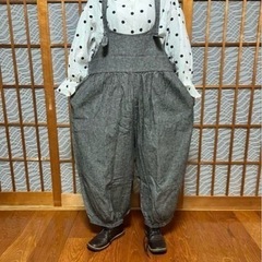 グレーサロペット　ワイドサイズの画像