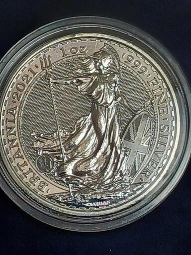 1オ2021年の1オンス銀貨（ブリタニア銀貨