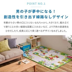 【お取引決定】キッズラグ 洗える 道路ラグ トミカ プラレール 車好き に ニュータウン2 【約130×190cm/190×190cm】【約1.5畳/2.5畳】道路柄 ラグ カーペット 洗える 子供部屋 子供用 男の子 プレイマット誕生日プレゼント 1歳 2歳 3歳 4歳 5歳の画像