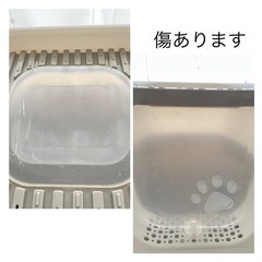 ＊ネコ　猫　トイレ　スコップ付＊消臭シート入れられます＊フルカバー　砂が飛び散らない＊猫用品  2way出入り方法　美品＊の画像