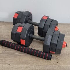ダンベル バーベル セット 約19kg 全長約96cm 25c菊ST