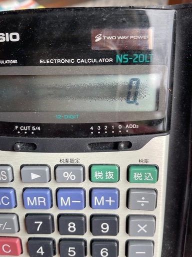 ノートタイプのcasio電卓