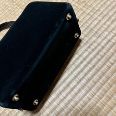 昭和レトロ　黒脚付きハンドバックの画像