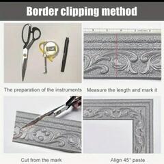 3Dフローラルデザインのホームデコ＆壁エッジ保護用の画像
