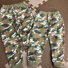 長ズボン　パンツ　迷彩　SHEIN 90cm 110cm ペア　お揃い　兄弟の画像