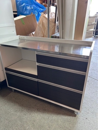 C1105   レンジボード　キッチンカウンター　キャスター付き