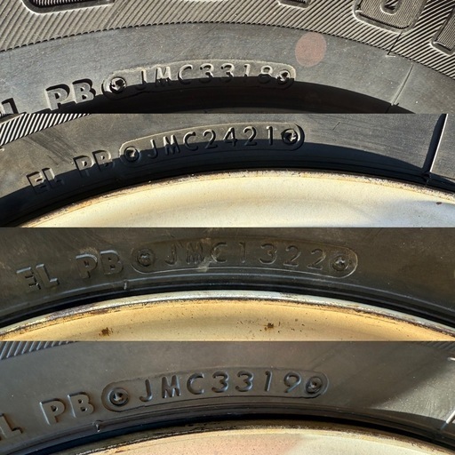 【走行僅少】175/80R16 ジムニー用タイヤセット　4本