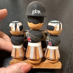 アンティーク　白虎隊？こけしの画像