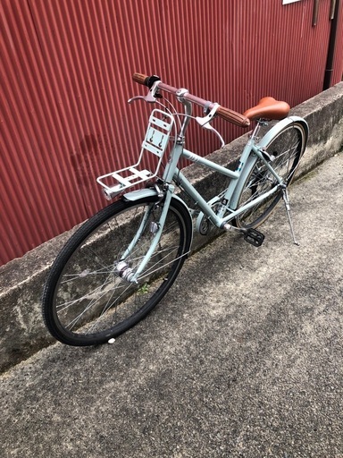 京都】京の楽チャリ 普通自転車 ブリヂストン マークローザ 水色