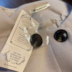 未使用品＊ピンクベージュノーカラーコートの画像