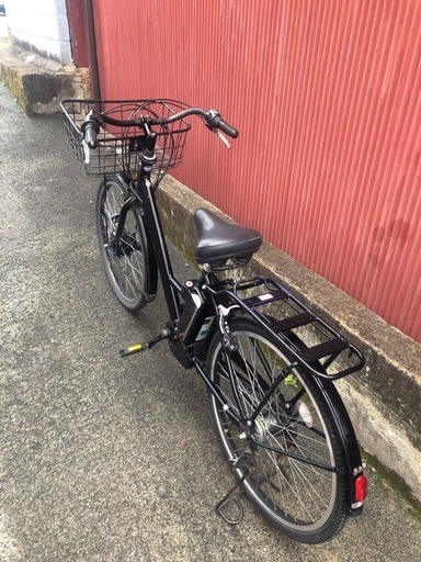 【京都】京の楽チャリ　電動アシスト自転車　ステップクルーズ　黒①