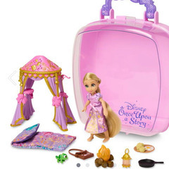 🆕さらに大幅お値下げ👸ラプンツェル👗　✨️ディズニーストア限定💞ミニドール🧡美品🐱　💞ディズニー　プリンセス🪩の画像
