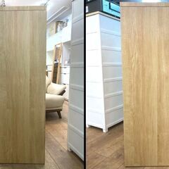 ★ナチュラルテイストのハイチェスト ニトリ ウィッシュ3 80HC-LBR2★の画像