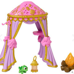 🆕さらに大幅お値下げ👸ラプンツェル👗　✨️ディズニーストア限定💞ミニドール🧡美品🐱　💞ディズニー　プリンセス🪩の画像