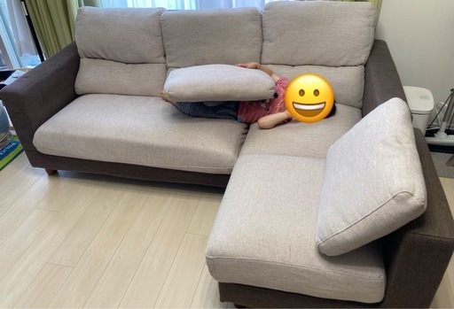 【売ります】オットマン付きソファー