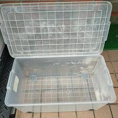 ⑦プラケース　INLOCK350M 幅39×奥行74×高さ35cm 天馬　キャスター付き　収納ケースの画像