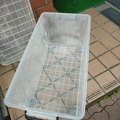 ⑦プラケース　INLOCK350M 幅39×奥行74×高さ35cm 天馬　キャスター付き　収納ケースの画像