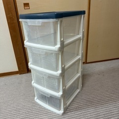 プラスチック４段　衣装ケース　引き出しケースの画像