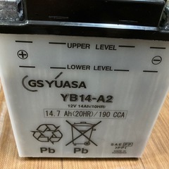 バイク　バッテリー　GS YUASA YB14-A2   の画像