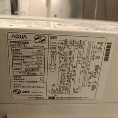 配送可能　洗濯機 7.0Kg アクア AQUA AQW-GV7E7(KW) ホワイト 全自動電気洗濯機 2019年製の画像