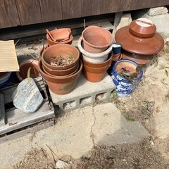 植木鉢　素焼き他　中古の画像