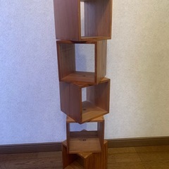 【交渉中】【差し上げます】木製5段棚（CD ラック）の画像