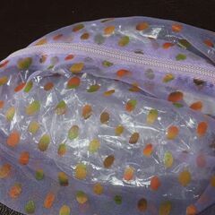 小物入れ3個、スケルトン、ファスナー付き