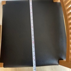 高山ウッドワークスダイニングチェア黒革張り柏木工