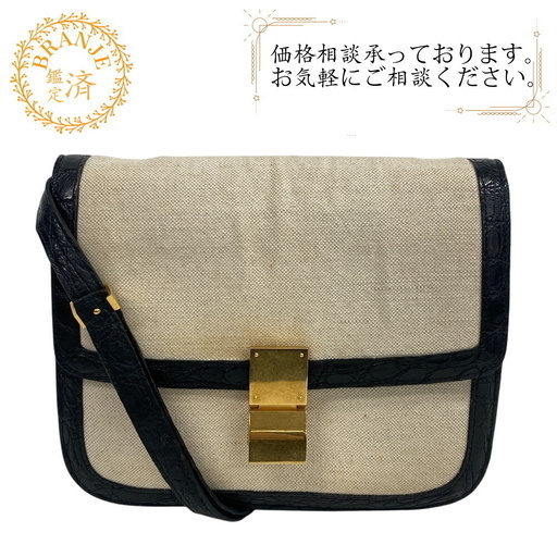 セリーヌ CELINE ショルダーバッグ クラシックボックス アイボリー