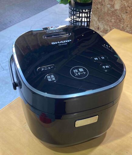 【SHARP シャープ】3合炊飯器 KS-CF05B 2020年 ブラック 黒厚釜 天面操作 LED表示 コンパクト シンプル パン調理