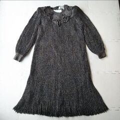 ジャコル ブラウン×ゴールド系ワンピース