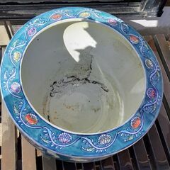 ☆値下げ　美品　めだか　植物ポット カバー　ブドウ柄　の画像