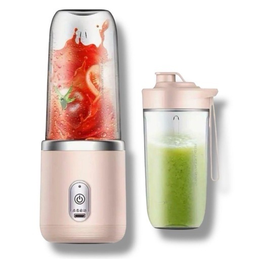 【決まりました】ジューサー小型 ポータブル ピンク 充電式 離乳食 ミキサー　ブレンダー