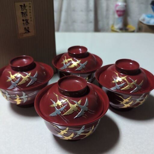 琉球漆器御椀4個セット