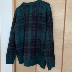ビッグシルエット　ゆるダボ　深緑　ニット　セーター　Ｌの画像