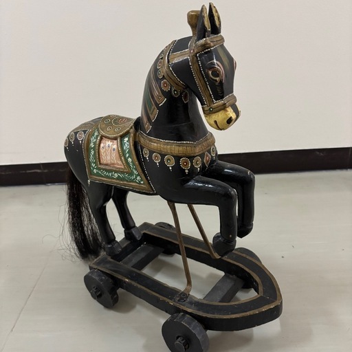 可動式木馬アンティークインテリア置物 (ぬー) 下新庄のインテリア雑貨