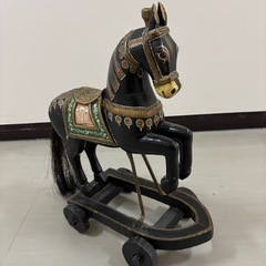 可動式　木馬　アンティーク　インテリア置物
